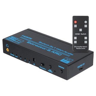 컴스마트 HDMI SPDIF 광오디오 3.5mm 신호분리 스위치 선택기 오디오 컨버터, 1개