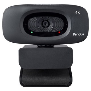 펭카 4K 800만 30fps 실사용 최적화 1200만 고해상도 촬영 스트리밍 웹캠 PCWEB1200, 4K 웹캠, 블랙