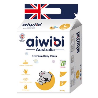 aiwibi 愛薇彼 零觸感瞬吸 褲型尿布, L, 10片