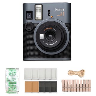 인스탁스 미니41 즉석카메라 + 미니필름 10장 + 종이액자 + 나무데코 세트 instax mini 41, 1세트