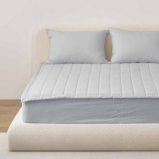 韓國 amante Super Cotton 60支高密度棉固定帶床墊, 冷灰色, LK(180 x 210cm), LK(180 x 210cm)