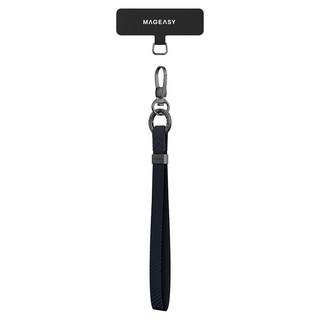 MAGEASY Wrist Strap 手腕掛繩 + 掛繩片組 15mm, 極簡藍, 1組