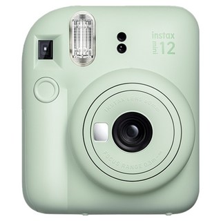 FUJIFILM 富士 instax Mini 12即拍相機 薄荷綠+底片 60張+透明保護殼+馬卡龍2層相冊 隨機出貨+Logo收納包 隨機出貨, 1套, 單品