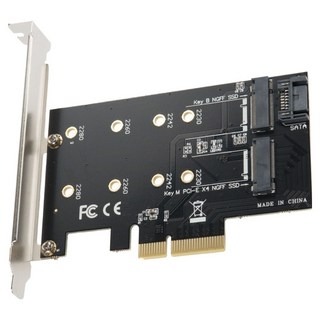 컴스마트 PCI Express 변환 컨버터 M.2 NGFF SSD KEY B&M to PCI-E 4x 변환 카드 써멀패드 PC 브라켓 SW751, 1개