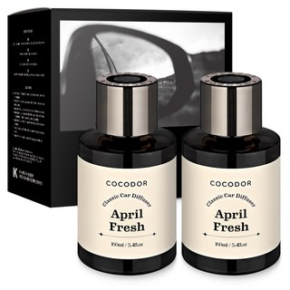 코코도르 클래식 컵홀더형 차량용 디퓨저 160ml 2개입, 에이프릴프레쉬, 1세트