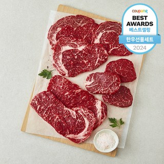 농협안심한우 1등급 등심 500g + 채끝 300g + 안심 200g 채반 선물세트 1호 (냉장) 총 1kg + 쇼핑백, 1세트