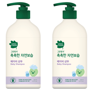 그린핑거 촉촉한 자연보습 베이비 샴푸, 500ml, 2개
