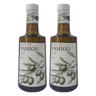 파미고 엑스트라 버진 올리브 오일, 500ml, 2개