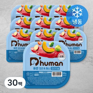 듀먼 전연령용 강아지 오리지널 냉동 화식사료, 오리, 50g, 30팩