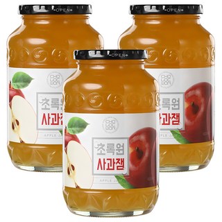 초록원 사과잼, 1kg, 3개