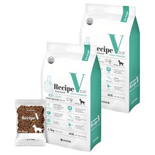 유한양행레시피브이 강아지 처방식 사료, 다이어트+관절+중성화, 1.2kg, 2개