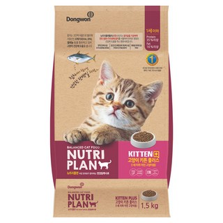 동원뉴트리플랜 고양이 키튼 플러스 건식사료, 소, 1.5kg, 1개
