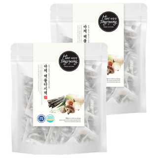 해통령 야채 해물다시팩, 90g, 2개
