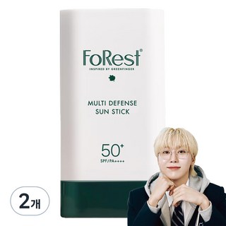 그린핑거 포레스트 멀티 디펜스 선스틱 SPF50+ PA++++, 19g, 2개