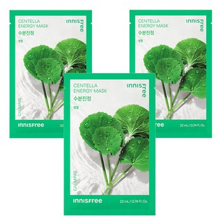 INNISFREE 我的真萃能量面膜 積雪草, 舒緩鎮靜, 水分鎮靜, 3片