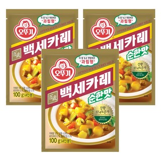오뚜기 백세카레 순한맛, 100g, 3개