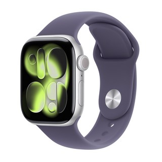 [Apple Watch 11 42mm Purple Fog 모델 착용 이미지]