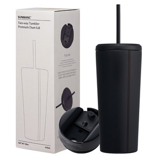 선망 투웨이 텀블러, 매트블랙, 610ml, 1개