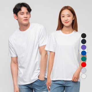 캐럿 남녀공용 베이직 라운드 반팔티 8컬러
