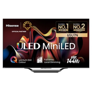 HISENSE 4K ULED Mini LED 스마트TV, 165cm(65인치), 65U7N, 스탠드형, 방문설치