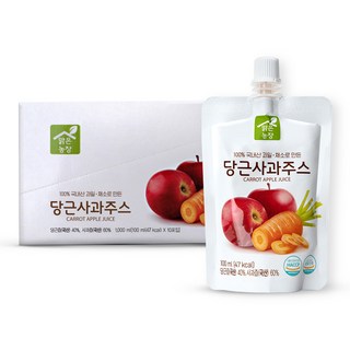 맑은농장 당근사과주스, 100ml, 10개