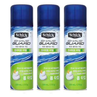 쉬크 쉐이브 가드 센서티브 라임 쉐이빙폼 220ml