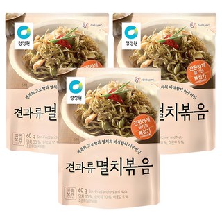 청정원 견과류 멸치볶음, 60g, 3개