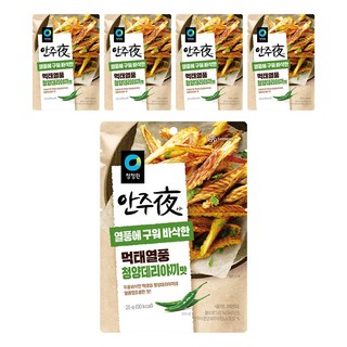 안주야 먹태열풍 청양데리야끼맛, 25g, 5개