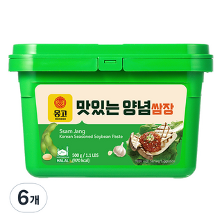 몽고식품 할랄 인증 맛있는 양념 쌈장, 500g, 6개