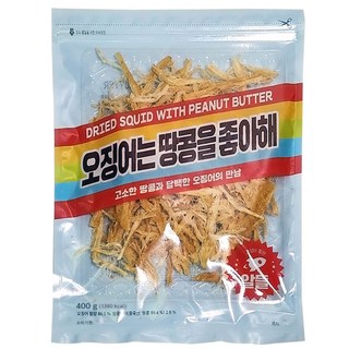 더먹다 자연오감 오징어는 땅콩을 좋아해 간식, 400g, 1개