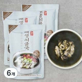 청조푸드 가마솥 깔끔하고 담백한 매생이 굴국 냉장, 500g, 6개