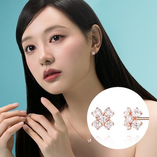 스톤헨지 여성용 러브 듀엣 14K 귀걸이