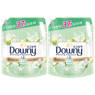 다우니 향수 초고농축 섬유유연제 프리지아 앤 페어 리필, 2.6L, 2개
