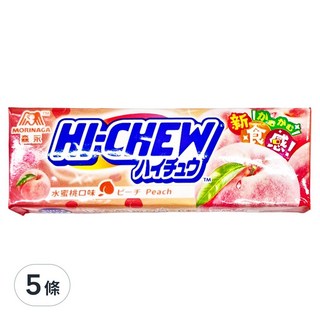MORINAGA 森永 HI-CHEW 嗨啾 軟糖 水蜜桃口味, 32g, 5條