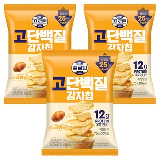 롯데웰푸드 이지프로틴 고단백질 감자칩 소금빵맛, 50g, 3개