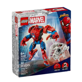 LEGO 樂高 拼圖 SH 蜘蛛人機甲大戰反猛毒 76308，107片, 1盒