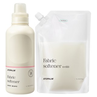 아토팜 유아 섬유유연제 튤립블라썸 본품 1000ml + 리필 1000ml, 1세트