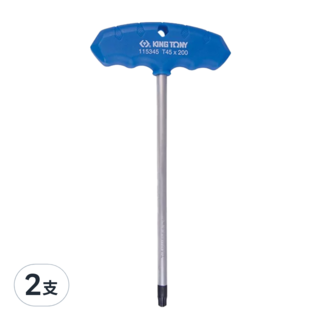 KING TONY 金統立 T把六角星型扳手 T20, KT115320R, 台灣製造, 2支