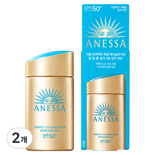 아넷사 퍼펙트 UV 선스크린 스킨케어 밀크 NA SPF50+ PA++++, 60ml, 2개