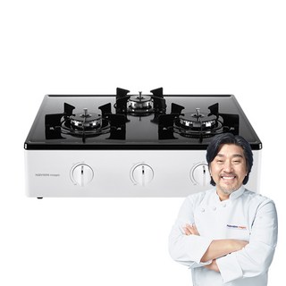 나비엔매직 가스레인지 3구 고객직접설치, GRF-6003PD(화이트), LPG