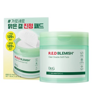 닥터지 레드 블레미쉬 클리어 더블 결 패드 190ml, 60개입, 1개