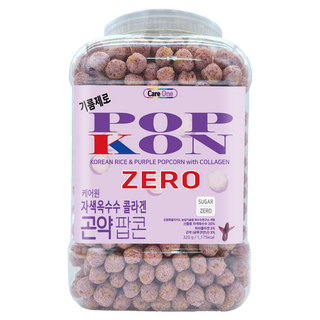 케어원 기름 제로 자색 옥수수 콜라겐 곤약 팝콘, 320g, 1개