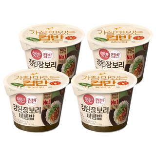 햇반컵반 강된장 보리비빔밥, 280g, 4개