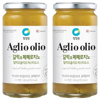 청정원 알리오올리오 파스타소스 갈릭&페페로치노, 360g, 2개