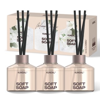 쿤달 퍼퓸 디퓨저 선물세트, 소프트솝향, 200ml, 3세트