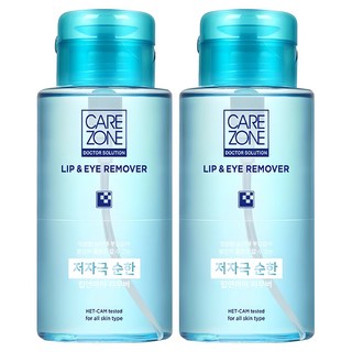 케어존 저자극 립 앤 아이리무버, 300ml, 2개