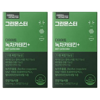 그린몬스터 다이어트 녹차카테킨 플러스, 28정, 2개
