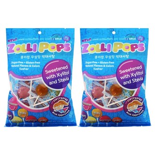 졸리팝 무설탕 막대사탕, 125g, 2개