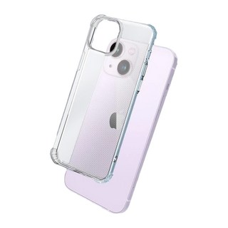 Timo 四角防摔矽膠手機保護殼 TPU材質, iPhone 14 Plus, 透明