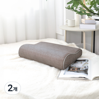 Magic Bed 記憶海綿枕頭, 現代巧克力, 2個